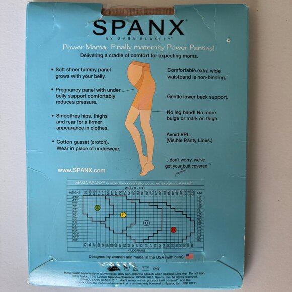 Spanx Power Mama Maternity Mid-Thigh Shaper Size B Smoothing Support - Picture 3 of 6